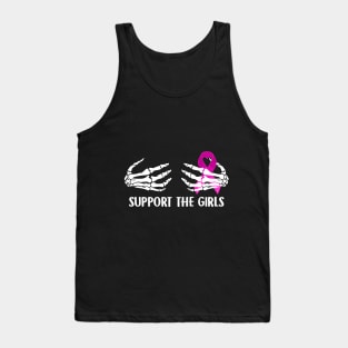 Breast Cancer Skeleton Hand Scary Halloween T-Shir Tank Top